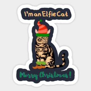 I'm an Elfie Cat  - Merry Christmas Sticker